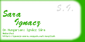 sara ignacz business card